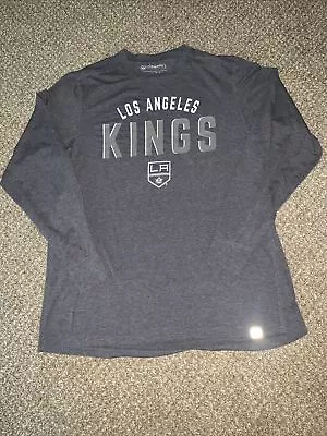 Los Angeles Kings Men’s M Long Sleeve Shirt Gray Logo 47 NHL Hockey LA • $8.99