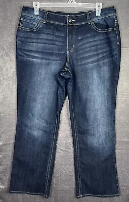 Womens Maurices Jeans Stretch Whiskers Size 18 Short (38Wx31L) *878 • $14.39