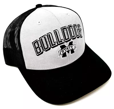 Mississippi State University Bulldogs Grey Black Mesh Trucker Snapback Hat Cap • $17.95