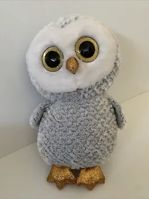 TY Beanie Boos Owlette Owl Large 17’ 45cm Grey Big Soft Plush Hard To Find • $49.95