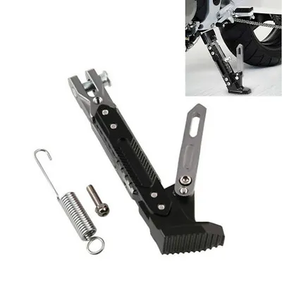 CNC Motorcycle Kick Stand Adjustable Side Tripod Holder Accessories Universal • $30.50