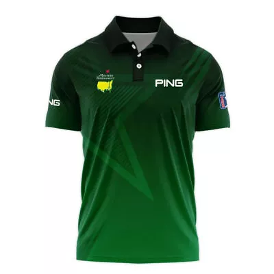 Ping Masters Print Polo Shirt Dark Green Star Golf Print Polo Shirt • $29.99