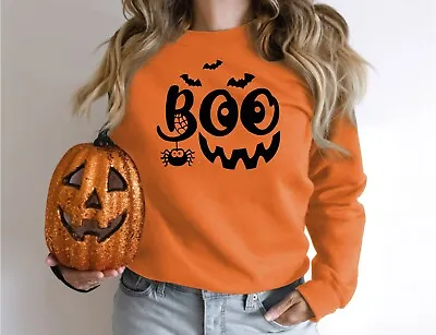 Happy Halloween Pumpkin Tee Witch Unisex Sweatshirt  Boo 2 • £14.69