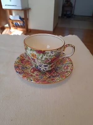 Royal Winton Grimwade Summertime  Tea Cup And Saucer Chintz Afternoon Tea • $25