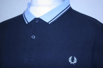 £0.99 • Buy Fred Perry Twin Tipped Polo Shirt -XXL/XXXL- Navy Blue/Sky - Excellent - Mod Top