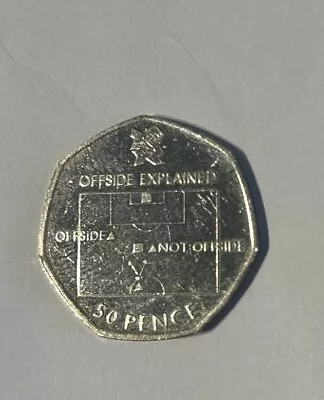 2011 LONDON OLYMPIC FOOTBALL OFFSIDE RULES 50p COIN VERY RARE CIRCULATED • £7.51