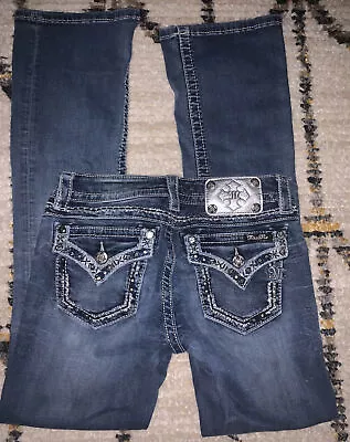 Women's MISS ME Signature Style Boot Cut Denim Blue Jeans Size 26x31 • $20