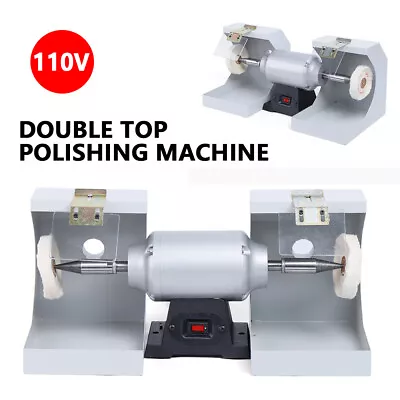 $197 • Buy 550W Dual Lathe Polishing Machine Casting Polisher Buffing Vacuum Pipe Lighting
