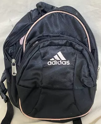 $12 • Buy Adidas Linear 3 Mini Backpack Women’s Black Pink Bag