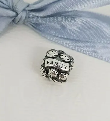 $34 • Buy Authentic Pandora Sterling Silver Family Love Charm Retired 791039