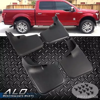 Front Rear Set Splash Mud Guards Flaps Fit For 04-14 Ford F-150 W/ Fender Flares • $25.47