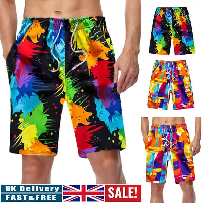 Quick Dry Men's Swimming Board Shorts Swim Surf Shorts Trunks Bermuda Beach Wear • £10.98