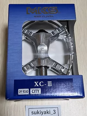 MKS Mikashima XC-III Style Bear Trap Pedal Silver 9/16 Bicycle Off Raad City • $89.40