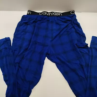 Calvin Klein Men's Ultra Soft Blue Lounge Jogger  Sleepwear Pants Small • $10