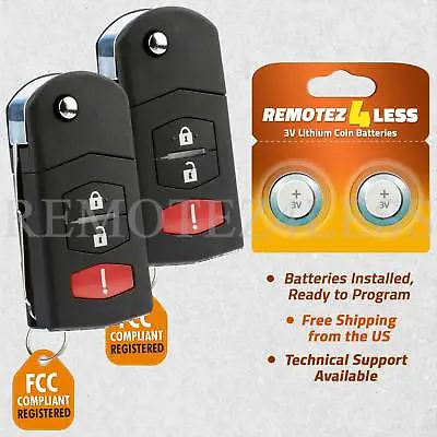 2 For 2010 2011 2012 2013 Mazda 3 Keyless Entry Remote Car Key Fob • $24.95