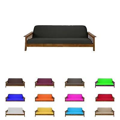Futon Mattress Covers Slipcovers Bed Covering Protector Twin Size Black • $36