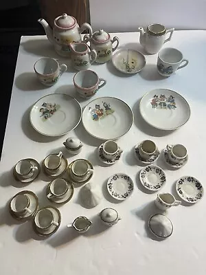 Mixed Lot Of Antique-Vintage Children's Toy Dishes Cups-Saucers Porcelain China • $17.50