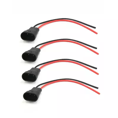 4pcs 9005/9006 HB4 Fog Light Bulbs Male Adaptors Connector Plug Harness Sockets • $10.80