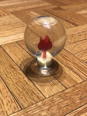 Vintage Glass 1970s Water Dexterity Game - 2.5” - Flower - Made In Taiwan • $38
