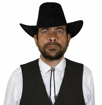 Western Bootlace Tie Cowboy Sheriff Wild West Fancy Dress Neck Accessory 50s • £3.75