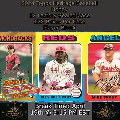 Mike Schmidt 2024 Topps Heritage Baseball Hobby 1X Case Player BREAK #6 • $1.99