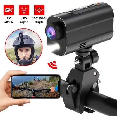 5K Action Camera Bike Motorcycle Helmet Camera Anti Shake Riding WiFi Sport DV • $77.99