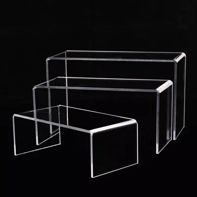 3PCS Acrylic Display Risers Risers Acrylic Stands Display Handbag Holder Stand • £14.99