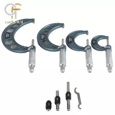 4 Pcs/Set 0-4  Outside Micrometer Precision 0.0001  Carbide Tipped New • $61.19