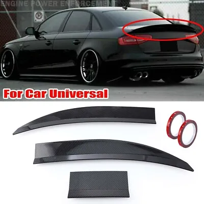 Adjustable Rear Trunk Spoiler Lip Roof Tail Wing Black For Car Sedan Universal • $35.69