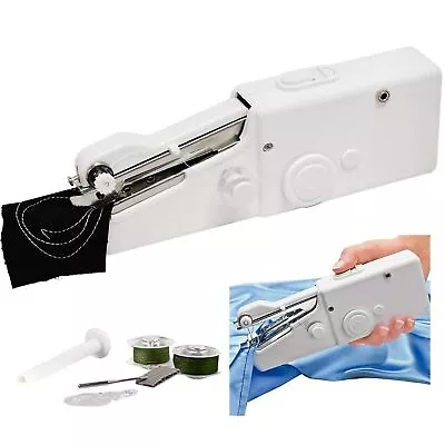 Mini Sewing Machine Handheld Cordless Hand Held Portable Easy Home Stitch Sew UK • £6.99