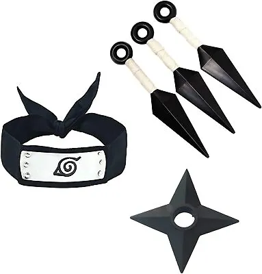 UK Seller 5 PCS Anime Naruto Cosplay Headband Props Accessories Sets Gift White • £14.99