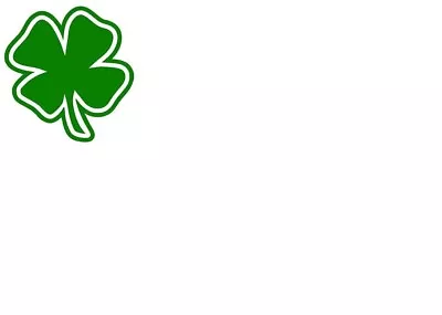 Four Leaf Clover Vinyl Decal For Car Window  Water Bottle Yetti Pick Color Size • $4