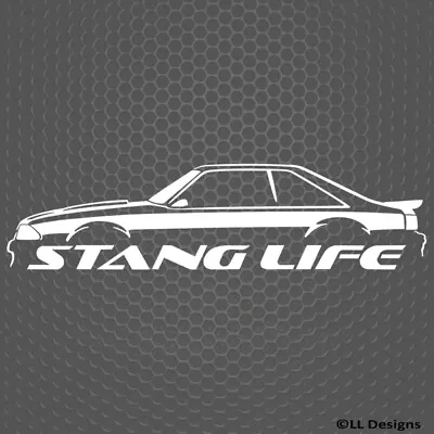 Stang Life Mustang Fox Body Racing Drag Race Pony Vinyl Decal - Choose Color/Sze • $4.95