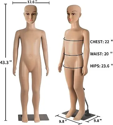 Child Mannequin Full Body Realistic Adjustable Detachable Manikin Display Dress • $60.99