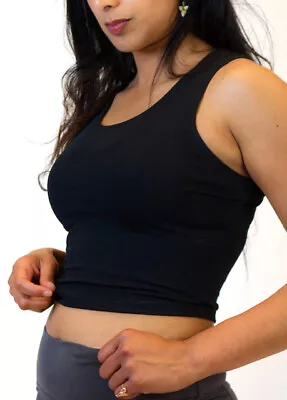 Women's Hemp And Cotton Yoga Crop Top Tank|Eco-friendly Hemp Clothing By Asatre • $30