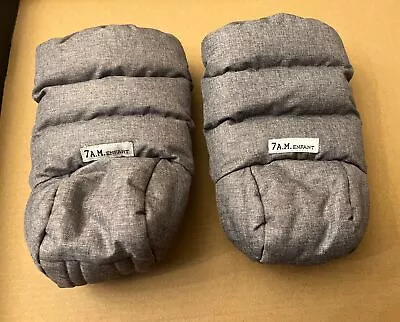 7 AM Enfant Warmmuffs Stroller Hand Muffs/Gloves In Heather Grey • $21.97