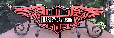 Vintage Harley-davidson Motorcycles 12” Porcelain Wings Gas Oil Sign • $29.99