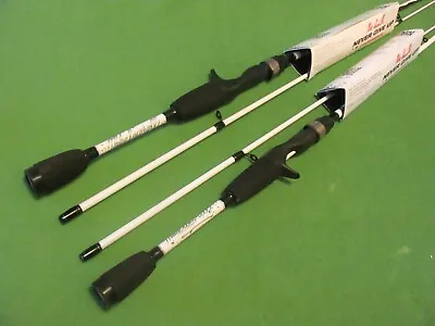 Lot Of 2 Abu Garcia Ike Dude 5'6  Medium Action 2-Piece Casting Rods. • $39.95