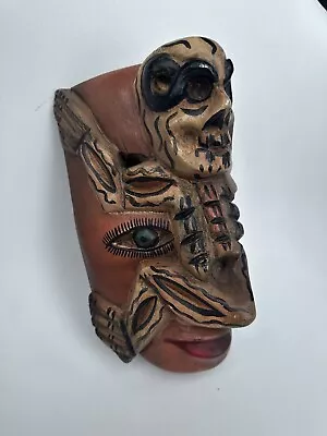 Vintage Mexican Dance Mask Carved Wood - Guerrero Mexico • $39
