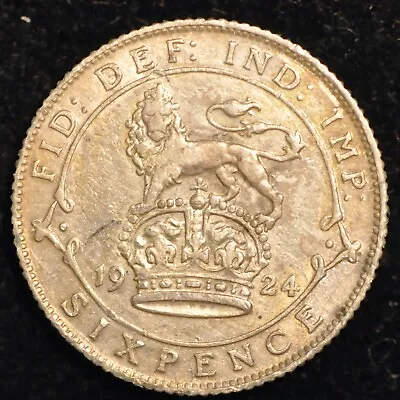 £3.99 • Buy Sixpence 1924 George V .500 Silver (T112)