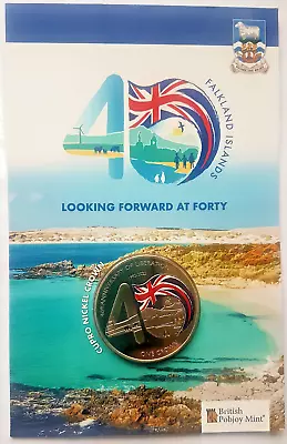 2022 40TH ANNIVERSARY OF THE LIBERATION OF THE FALKLAND ISLANDS Colored Crown £5 • £24.99