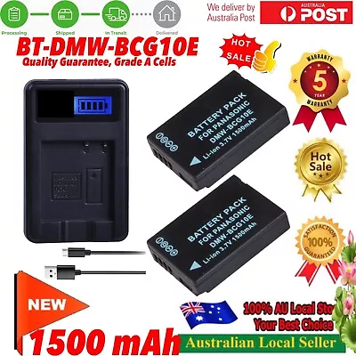 2xBattery +Charger For Panasonic Lumix DMC-3D1 DMC-TZ7 DMC-TZ8 DMC-TZ10 DMC-TZ18 • $68.90