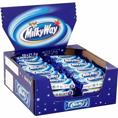 MILKY WAY CHOCOLATE 56 X 21.5g CHOCOLATE BARS FULL Wholesale Full Box • £27.96