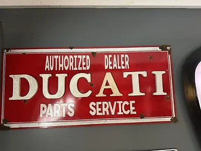 Antique Looking Ducati Dealer Sales Service Motorcycle Sign • $200