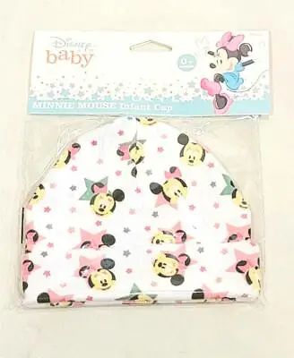 New Disney Baby Minnie Mouse Pink White Infant Cap - Newborn 0+ Months - NWT • $6.99