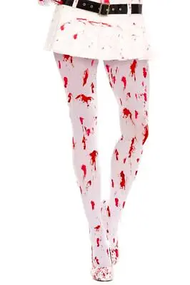 NEW Sexy MUSIC LEGS Blood SPLATTERED Opaque ZOMBIE Halloween PANTYHOSE Stockings • $7.35
