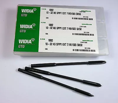 Widia Plug Spiral Point Taps #10-32 H3 2FL HSS UNF 4  OAL (3 Pcs) • $54