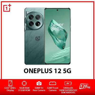 (Unlocked) OnePlus 12 5G Dual SIM Global Android Mobile Phone - Green/16GB+512GB • $1958.65