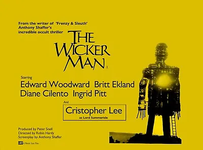 THE WICKER MAN 1973 UK Quad Poster Print 30x40  Edward Woodward Chirstopher Lee • £24.99