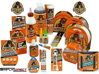 £30.25 • Buy Gorilla Gorila Glue Full Range: Standard, Super Glue, Epoxy, Wood, Grab Adhesive
